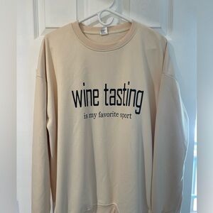 Wine Tasting Is My Favorite Sport” Oversized Shirt | XXL